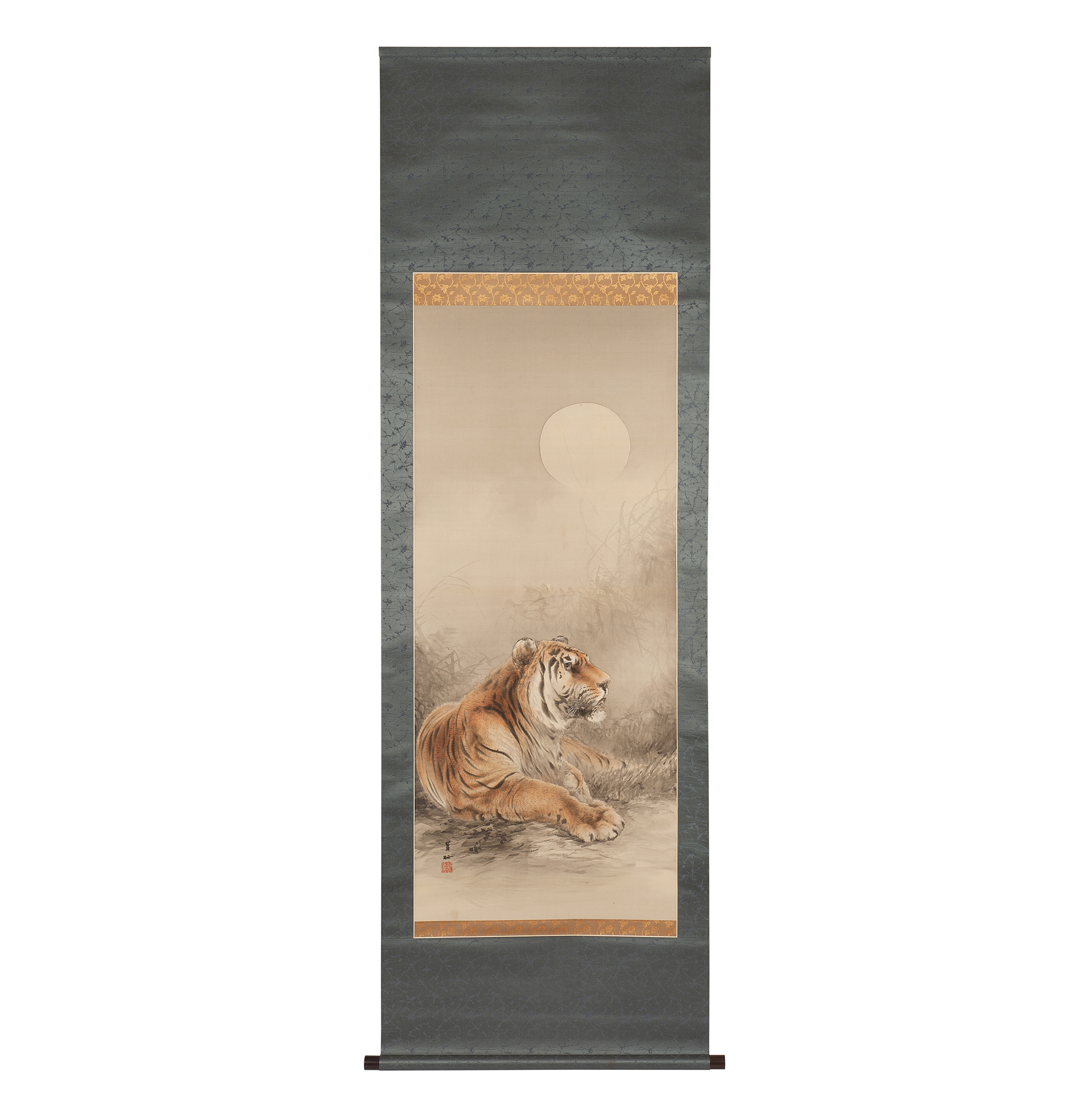 The Ferocious Tiger under the Moon Scroll